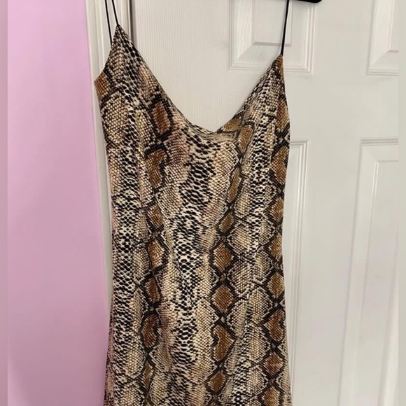 Snakeprint Mini Dress - Picture 1 of 3
